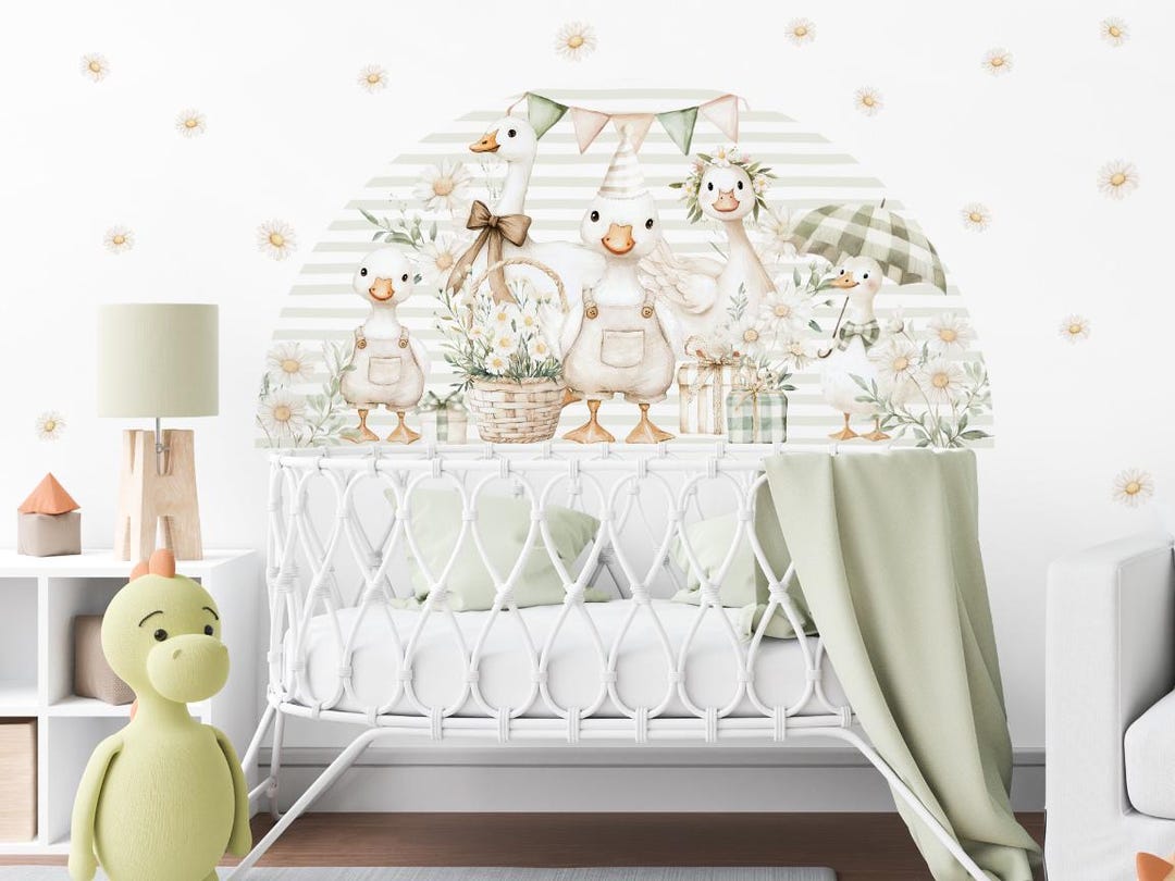 Goose Wall Decal for Nursery • Boho Farm Animals Wall Stickers • Baby ...