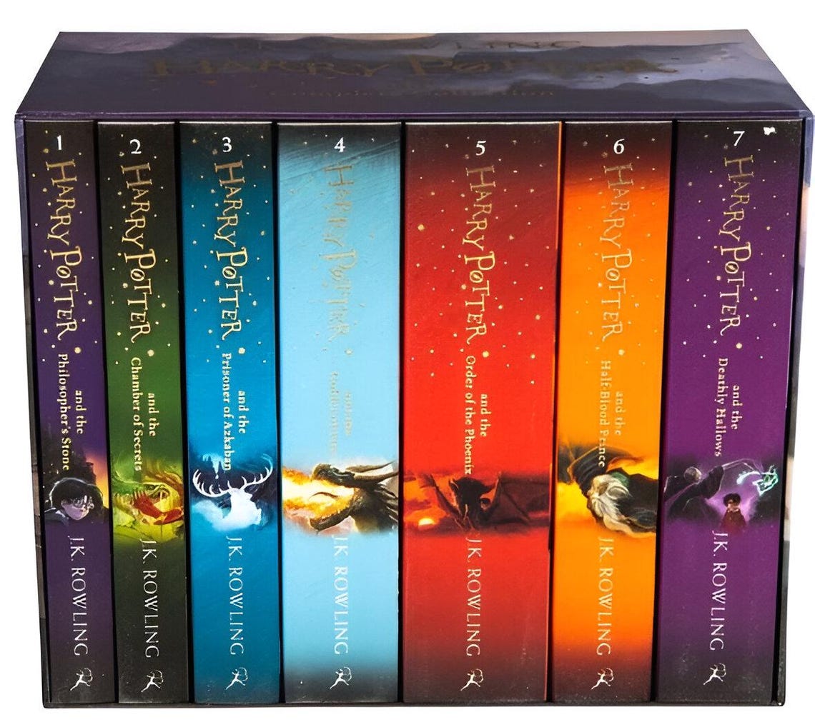 Harry Potter 7 Book Set by J. K. Rowling (english) (paperback). - Etsy