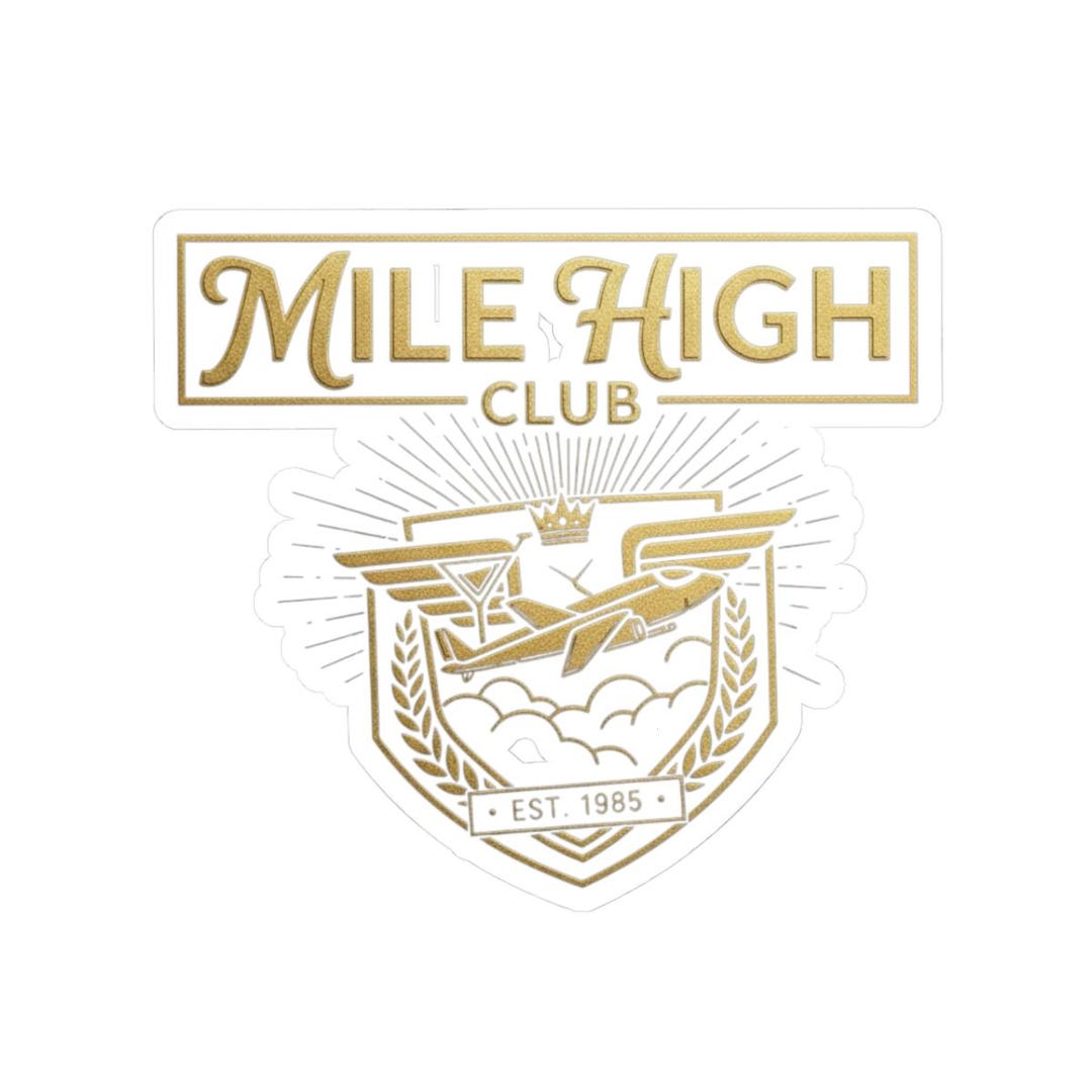 Gold 80s High-end Hotel Inspired Kiss-cut Stickers, Luxury Mile High ...