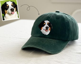Personalized Pet Photo Hat – Custom Embroidered Baseball Cap,  Gift for Dog & Cat Lovers