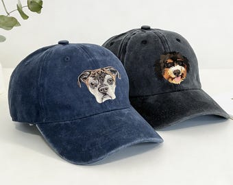 Gorra personalizada con foto de mascota, gorra de béisbol bordada a medida, regalos para el día de la madre