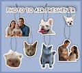 Personalized Photo Car Air Freshener, Custom Picture Air Freshener, Custom Face Car Accessory, Pet & Family Photo Decor