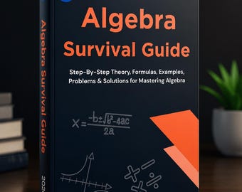 Algebra Study Guide PDF | Step-by-Step Math Lessons, Formulas, Example Problems & Worksheet