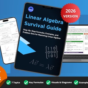 Linear Algebra Study Guide PDF | Printable Math Study Notes and Worksheet With Examples & Practice
