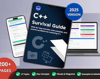 C++ Study Guide PDF | Step-by-Step Programming Lessons & Cheat Sheet