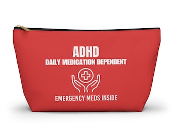 Pochette de médicaments personnalisée pour le TDAH, Pochette d'alerte médicale avec nom personnalisé, Pochette de voyage pour médicaments quotidiens, Pochette de médicaments d'urgence scolaire