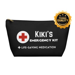 Medical Alert Life-Saving Medication Emergency Kit Pouch Personalized Rescue Meds Organizer Bag with Name Custom Travel Pill Case Health kit