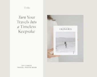 Canva Photo Book Template, Keepsake Album For Your Travel Memories, 124+ Pages, Printable US Letter Size, Editable Magazine Coffee Table