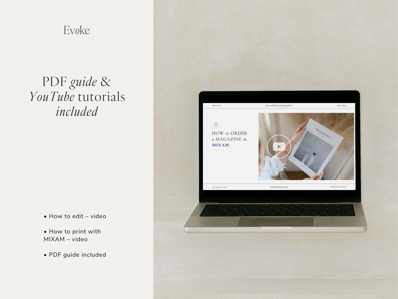 May include: A laptop displaying a video tutorial on how to order a magazine. The screen shows the text "HOW to ORDER a MAGAZINE in MIXAM". The image also includes the text "PDF guide & YouTube tutorials included".