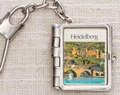 Vintage Germany Keychain Heidelberg Germany Photo Album Vintage Keychain Accordion Style Pictures Landmarks Silver Clasp Key FOB 7KC