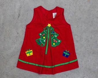 vintage christmas dress toddler size 18m red corduroy christmas tree church outfit 6ca - Vintage Christmas Dress vintage christmas dress toddler size 18m red corduroy christmas tree church outfit 6ca - Vintage Christmas Dress