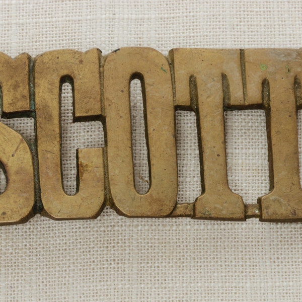 Vintage "SCOTT" Belt Buckle 1980s Name Mens Womens Unisex Christmas Gift 15A