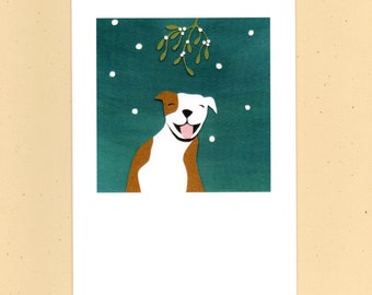 Free Kisses. Set of 6 happy pup Holiday cards