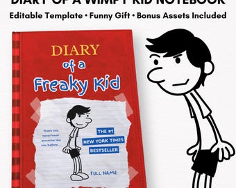 Plantilla de portada de cuaderno de parodia personalizada: Regalo de cumpleaños divertido (Canva editable, descarga digital)