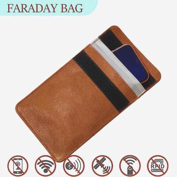 Genuine Leather Faraday Shield Case for Mobile Phone - Etsy Israel Genuine Leather Faraday Shield Case for Mobile Phone - Etsy Israel