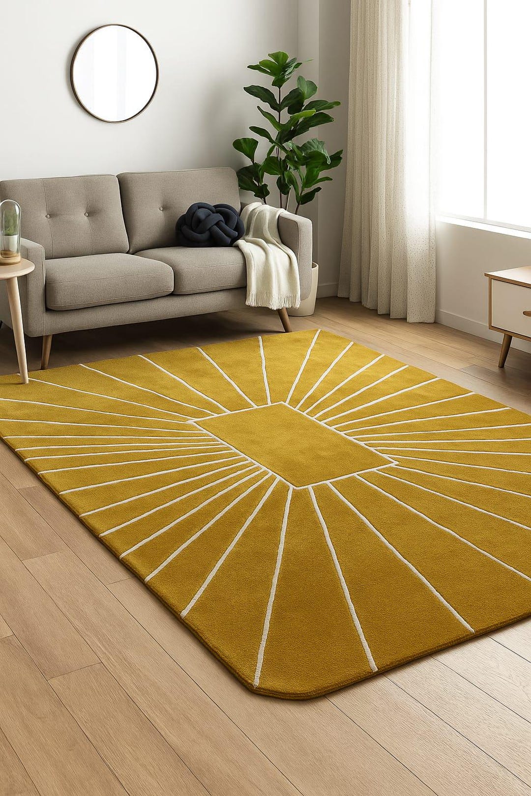 Mustard Yellow Area Rug