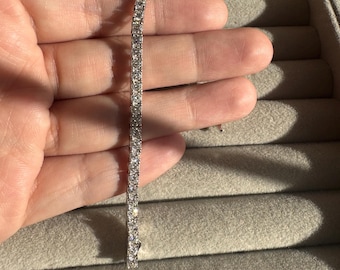 4.7 CT Moissanite Tennis bracelet Lab grown diamond test pass stunning gift 18K white gold plated s925 sterling silver birthday gift