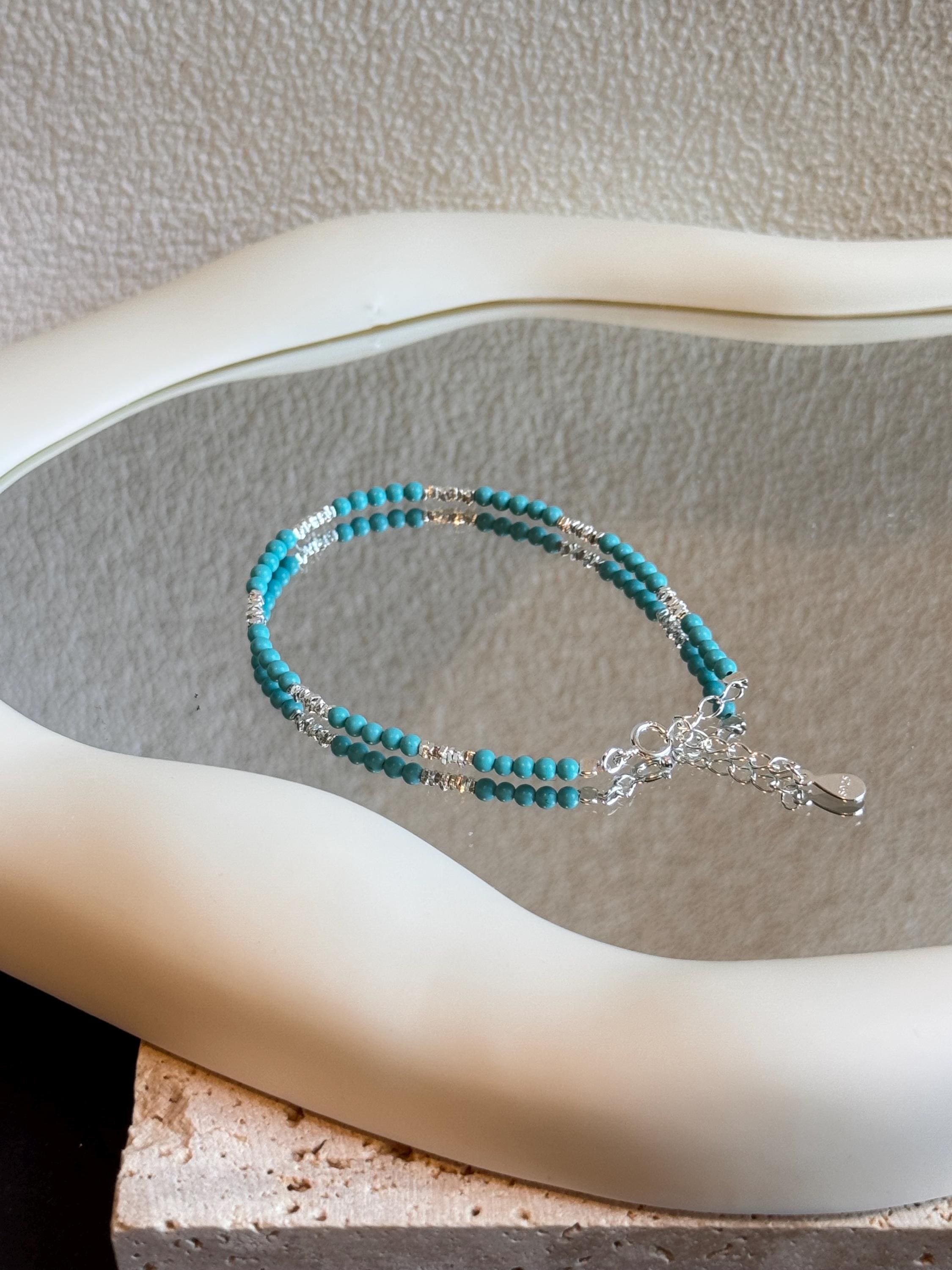 Genuine turquoise bracelet - Etsy 日本