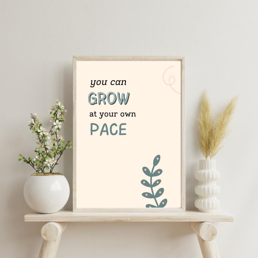 Growth Mindset Wall Art, Teamwork Poster for Office, Inspirational ...
