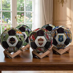 Gepersonaliseerde voetbal met foto en tekst - uniek cadeau voor coach, kinderen, team