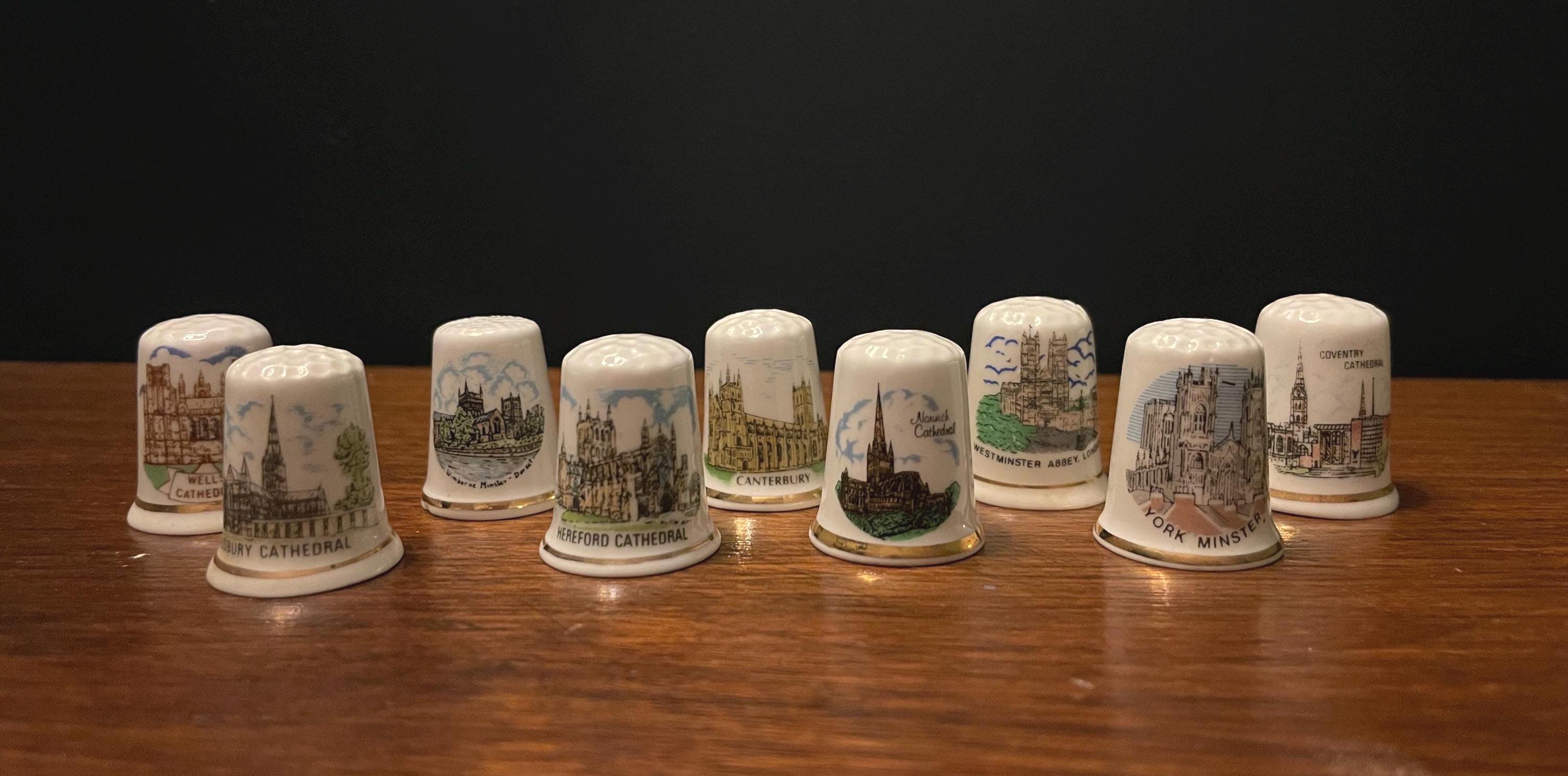 Dé à Coudre émaillé Cloisonné Asiatique - Objet Déco De Vitrine Du XXème