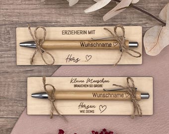 Personalized ballpoint pen for educators & teachers | Heartfelt gift for educators | Thank you gift, kindergarten farewell gift
