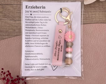 Personalized keychain for kindergarten teacher, heartfelt gift for kindergarten teacher, farewell gift for kindergarten teacher, thank you gift for kindergarten teacher