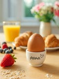 Personalized porcelain egg cup – name, mom, dad, family – ideal Easter gift & breakfast gift