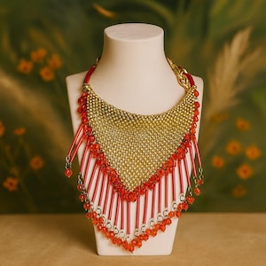 Handmade Beaded Necklace, Boho Jewelry for Women, Colorful Gemstone Beads, Unique Artisan Gift, Festival Style Necklace