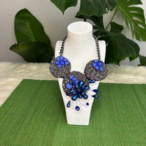 Black and White Seed Bead Choker: Minimalist Handmade Necklace