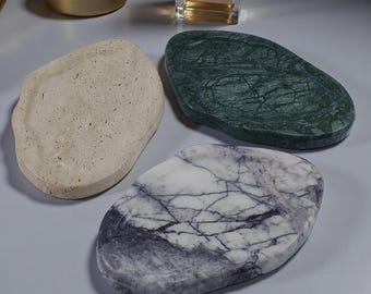 Marmor Badezimmer Tablett: Dekorative Seife, Schmuck & Schmuck Organizer
