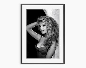 Brigitte Bardot Print, Photography Prints, Vintage Wall Art, Black and White Prints, Retro Poster, Museum Quality Wall Art