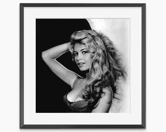 Brigitte Bardot Poster, Photography Prints, Fashion Wall Art, Retro Print, Black and White Prints, Museum Quality Wall Art
