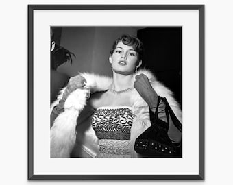 Brigitte Bardot Print, Photography Prints, Fashion Poster, Retro Wall Art, Black and White Prints, Museum Quality Wall Art