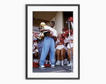 Lámina de Michael Jordan, Impresiones fotográficas, Arte mural de baloncesto, Póster de Michael Jordan, Arte mural retro, Póster deportivo, Arte mural de calidad museística