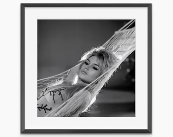 Brigitte Bardot Poster, Photography Prints, Vintage Wall Art, Brigitte Bardot, Black and White Prints, Museum Quality Wall Art