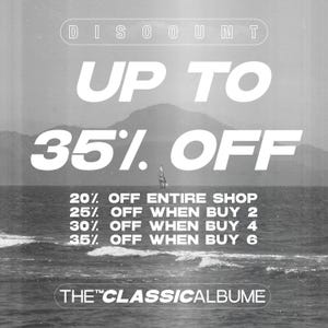 The image is a promotional poster for a classical album, featuring a seascape with a sailboat in the background.