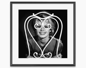 Póster de Brigitte Bardot, impresiones fotográficas, arte mural de moda, póster vintage, impresiones en blanco y negro, arte mural de calidad museística.