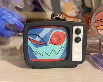 Hazbin Hotel Vox Light-Up & Sound Creative Mini TV Keychain White Noise Only