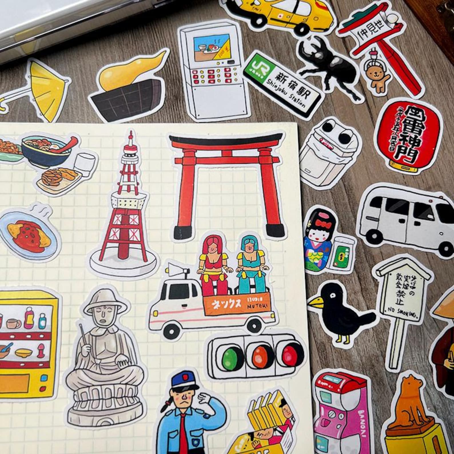 Japan Street Signs & Brand Logo Stickers Pack | 25pcs Japanese Travel ...