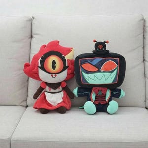 Hazbin Hotel Niffty and Vox Plush Dolls, Demon Cartoon Stuffed Toy Set