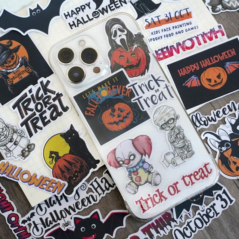 Halloween Sticker Pack: Spooky Gothic and Vintage Journal Decor image 6