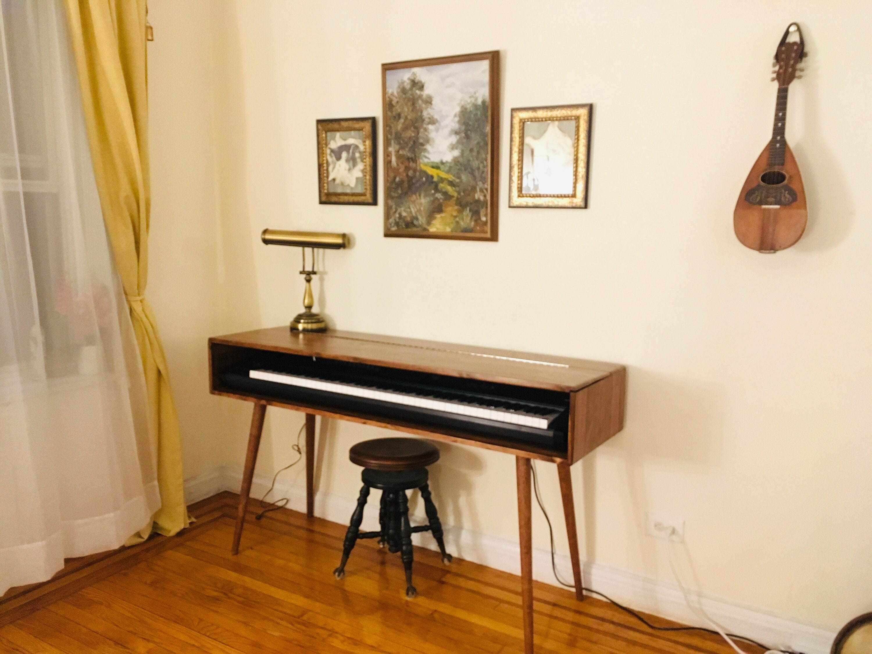 Mid Century Keyboard Stand Piano - Etsy