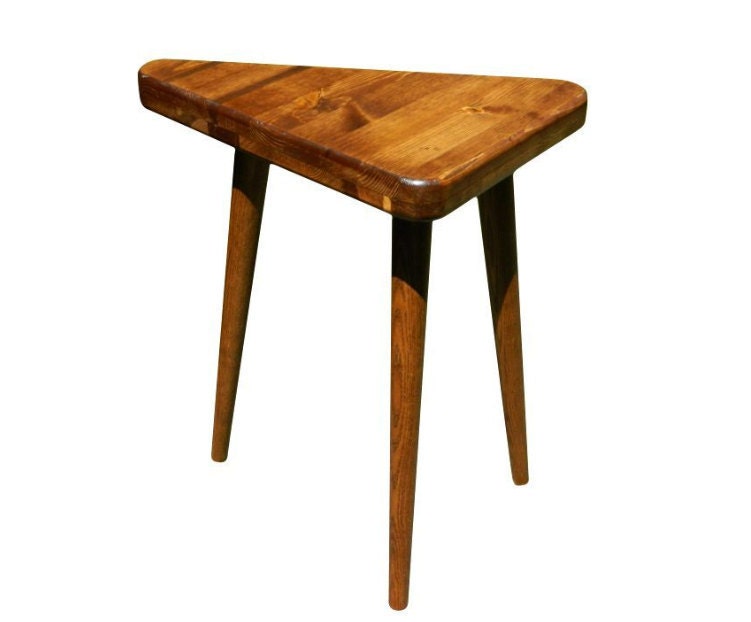 Mid Century Modern Side Table Triangle Mid Century Modern Side Table Triangle, Triangle Corner End Table With Storage Space