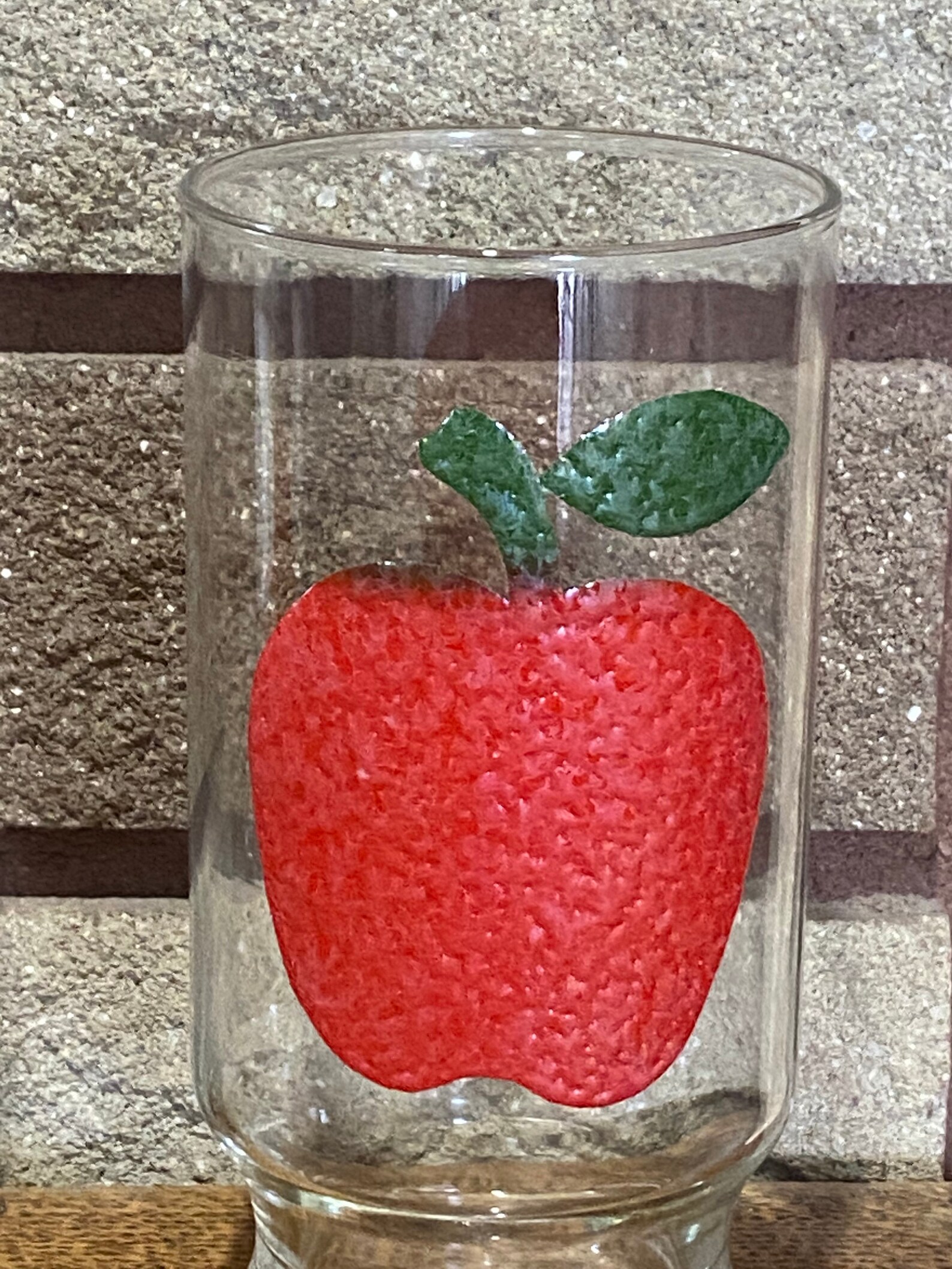 Vintage Glass Tumblers Kitsch Fruits Etsy