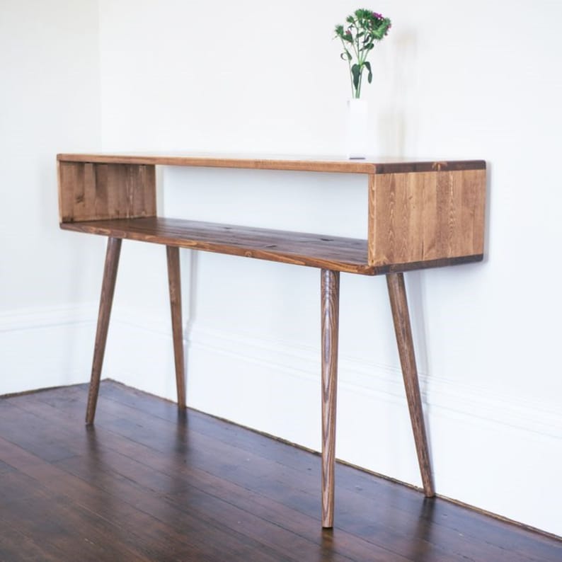 Mid Century Console Table Sofa Entry Table Etsy