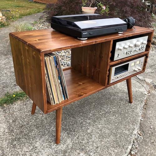 Mid Century Console Record Player Console Etsy