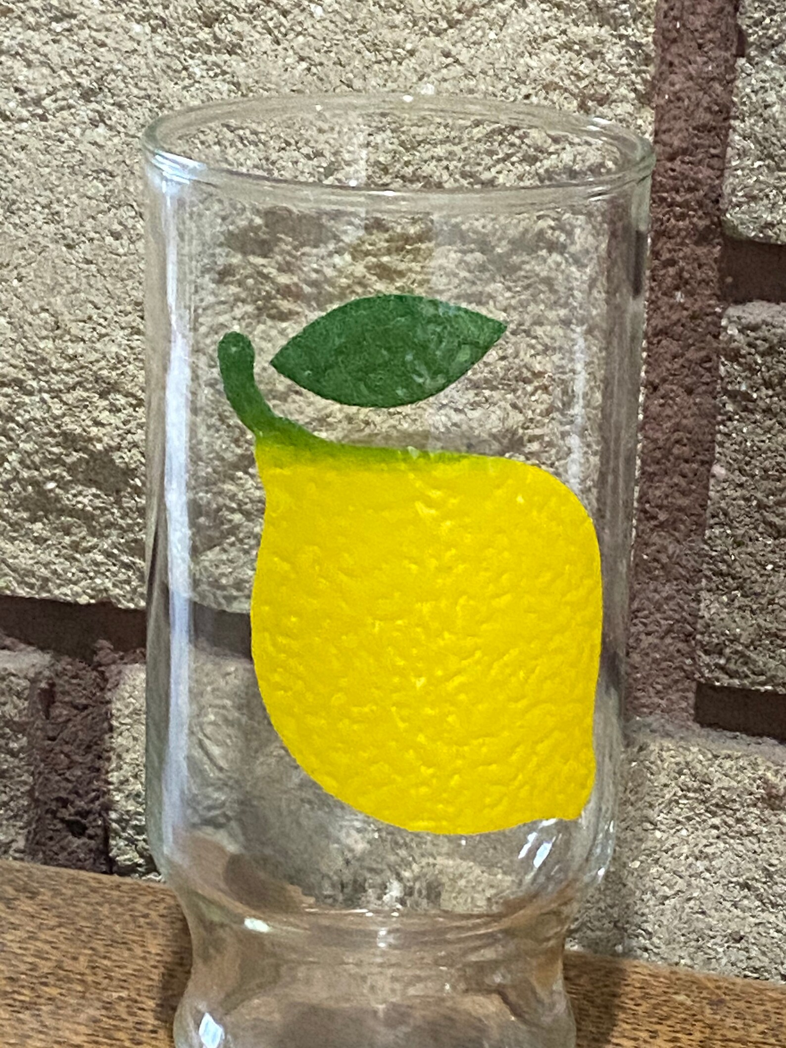 Vintage Glass Tumblers Kitsch Fruits Etsy