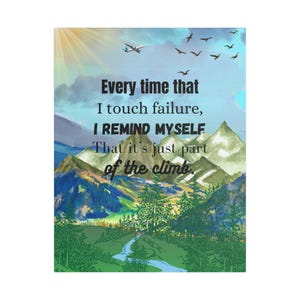 Inspirational Wall Art Canvas, Motivational Decor, Nature Landscape, Gift for Encouragement, Office Wall Decor, Home Inspirational Art