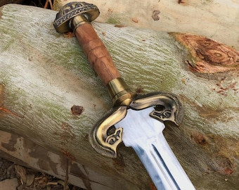 Handmade Viking Sword | High-Carbon Steel Gladius with Leather Sheath